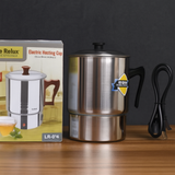 Life Relax Electric Water Kettle 1.0L – Stainless Steel Electric Heating Cup LR-014 | 350W Portable Electric Water Boiler for Tea, Coffee, Milk & Food