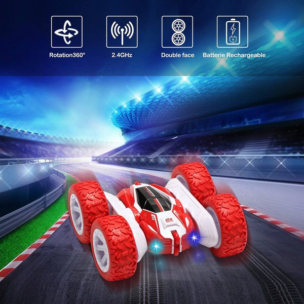 Ultimate 360° Rotating All-Terrain RC Stunt Car with 2.4GHz Control & Rechargeable Battery – Double-Sided High-Speed Action! - Random Color