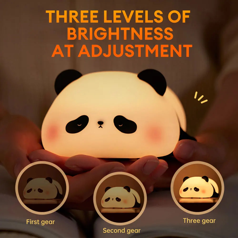 Mini Cute Panda Plastic Night Light – Adorable LED Silicone Lamp for Kids, Baby Nursery & Bedroom Decor | Dimmable Soft Glow Gift