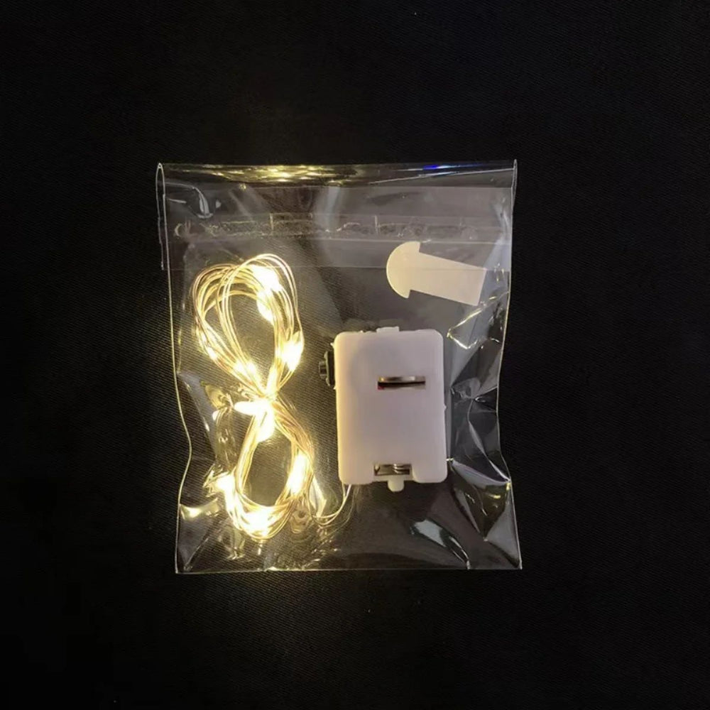 1 Pcs Battery Operated Mini Chili Mili LED Light With Flashing Modes Copper Wire Fairy Lights for Mirror Gift Decoration Home Decore