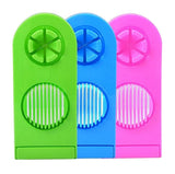 2-in-1 Egg Cutter & Slicer – Boiled Egg Slicing Machine with Stainless Steel Cutting Wires, Kitchen Cooking Tool | Random Color