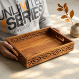 Wooden Cut Work Tray Set of 3