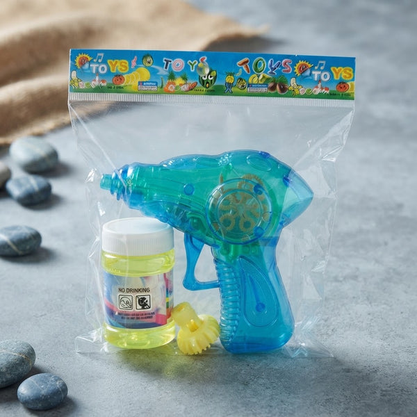 Kids Bubble Gun Toy – Automatic Bubble Blaster with LED Lights & Solution