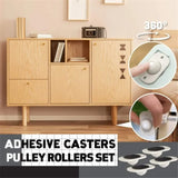Quality Furniture Moving Wheel - [4 Pcs] | Stainless Steel Mini Swivel Wheels With 360 Degree Rotation For Bins Storage Box