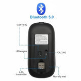 Original HP W10 RGB Rechargeable Dual-Mode Wireless Mouse