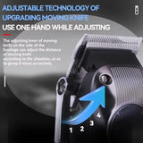 Model 1551 Professional Men Hair Clipper Stainless Steel Blades USB Rechargeable 2000mAh Battery LCD Display