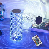 Rechargeable Rose Diamond Table Lamp with Wireless Remote - 16 RGB Colours