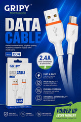 Gripy C04 Micro USB Data Cable 2.4A Fast Charging