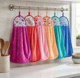 Cotton hanging kitchen towels (Size: 13" x 26") | Random Color