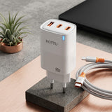 HOTTU FC34 65W GaN Super Quick Charger – Dual USB-C PD & USB-A Fast Charging