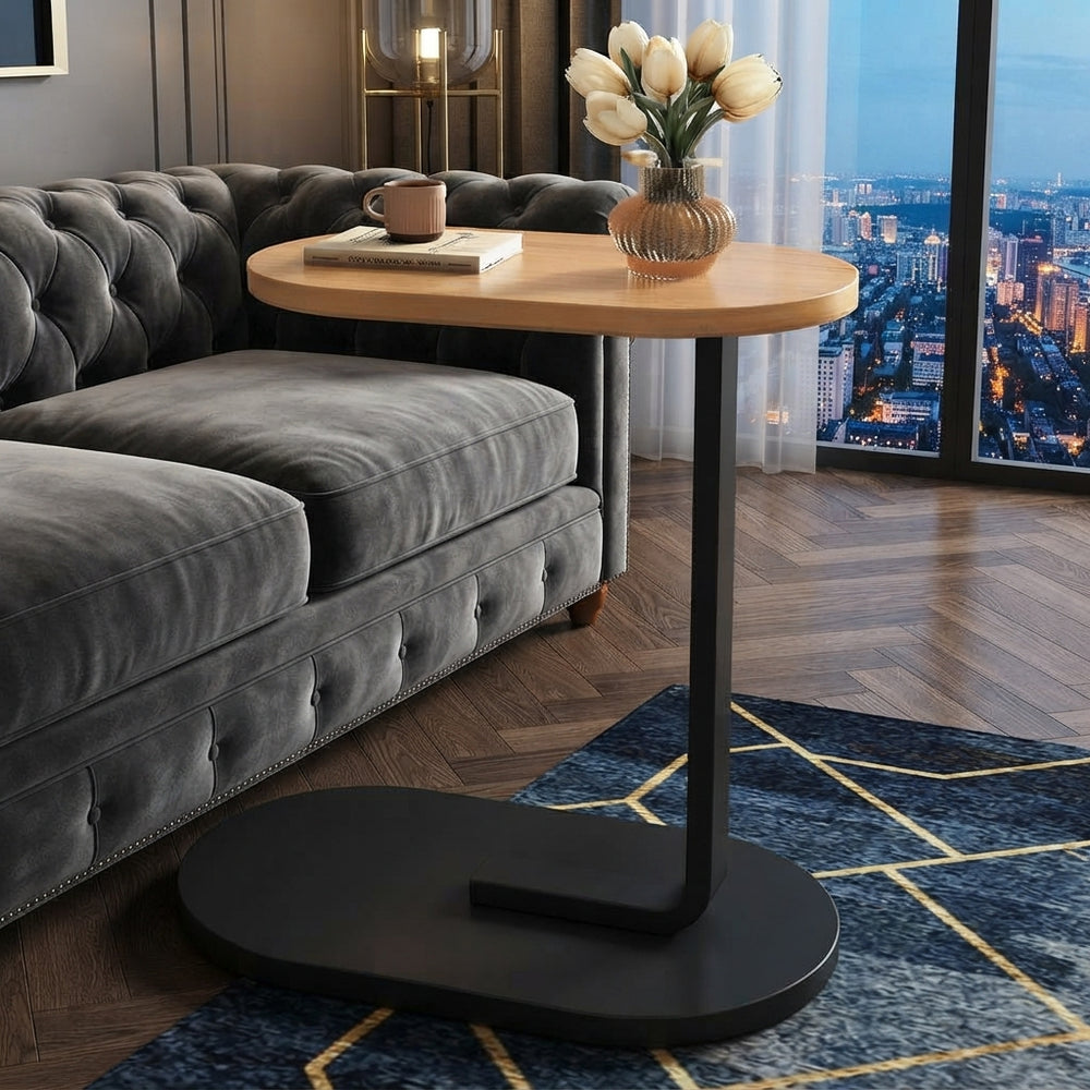Modern C-Shape Side Table - Laptop & Coffee Table