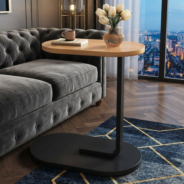 Modern C-Shape Side Table - Laptop & Coffee Table