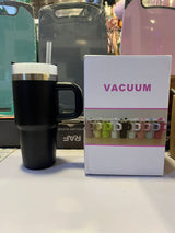 Mini Insulated Tumbler with Handle – Stainless Steel Travel Mug with Straw Lid (Hot & Cold) (480ml)