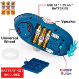 Transparent Gear Land Ship Toy – Interactive Light-Up Toy with Rotating Fish Lamp
