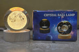 Glowing Crystal Ball Lamp with LED Wooden Base (Only Moon Shape)