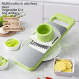 5in1 Vegetable Cutter | Multifunctional Stainless Steel Vegetable Cutter & Slicer | 5-in-1 Kitchen Tool - 12 Inch | Vegetable Cutter Peeler Slicer Dicer Grater