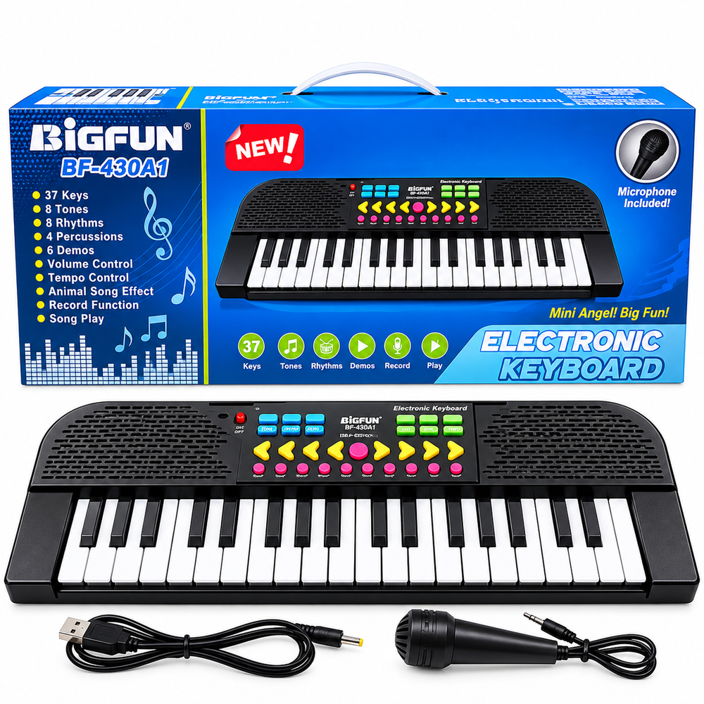 37-Key Electronic Keyboard Piano for Kids – Interactive Musical Toy with Microphone