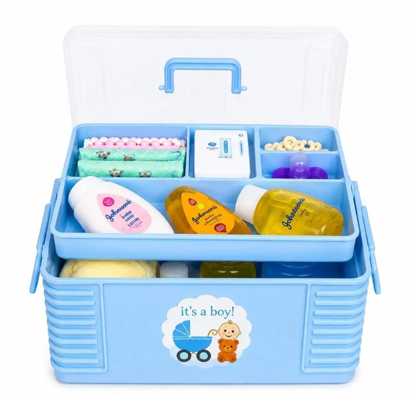 Portable Baby Care Storage Box - Nursery Accessory Designed For Baby Organization And Daily Storage Routine (Random Color)