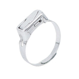 Stainless Steel Self-Defense Ring with Hidden Blade – Adjustable Mini Knife Ring for Personal Safety – Wearable Concealed Protection Tool for Men & Women