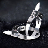 Stainless Steel Self-Defense Ring with Hidden Blade – Adjustable Mini Knife Ring for Personal Safety – Wearable Concealed Protection Tool for Men & Women