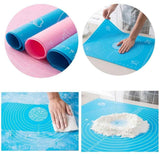 Silicone Non-Stick Rolling Mat 40x50cm – Non-Slip Pastry Mat for Dough, Cakes & Baking (Random Color)