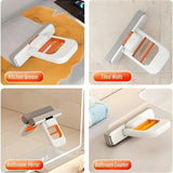 Foldable Desktop Mini Sponge Mop | Self-Squeezing Wet & Dry Cleaning Mop for Kitchen, Bathroom, Car & Glass