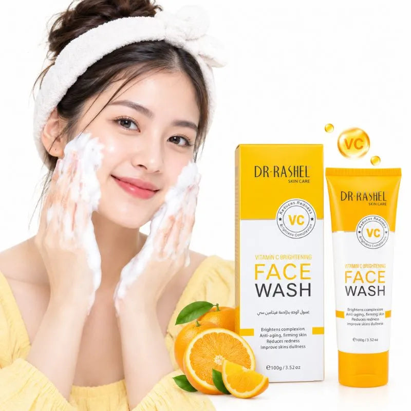 Vitamin C Brightening Dr. Rashel Face Wash  | Anti-Aging & Skin Brightening Cleanser  | 100g