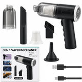 3-in-1 Portable Vacuum Cleaner, Duster & Air Blower | Wireless Handheld Cleaning for Car & Home