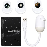 Galaxy Starry Sky Lamp Box | 2-in-1 Projector Night Light with 3  Projection Lenses | Built-in Night Light